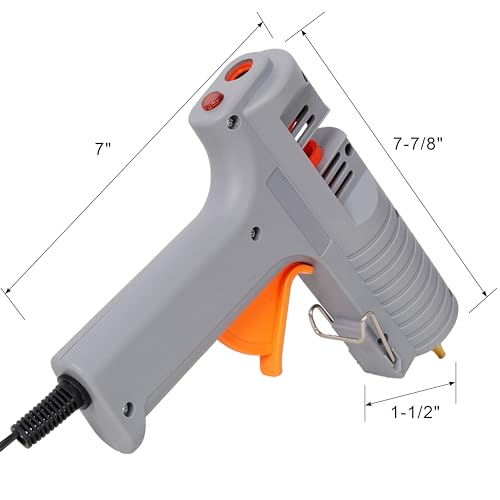 KEIKI 150W Hot Glue Gun, Temperature Adjustable Professional Glue Gun with 6 Copper Nozzles, DIY Craft Repair Thermo Tool with 6Pcs Highly Viscous Glue Sticks, with Black Storage Bag