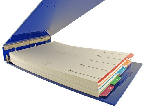 11x17 Landscape Binder, Durable Blue Acrylic 3-Ring Document Organizer with 2-Inch Lever Angle D-Ring. Portfolio Art Binder for Artwork Storage, Spreadsheets, Blueprints, Tabloid Documents