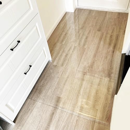 PVC Clear Office Chair Mat For Hard Floor 0.06in Thick Clear Desk Mat 20x20in 24x32in 28x40in 32x36in Floor Protector For Rolling Chair Easy To Clean For Hallway Doorways Living Room(55x55in)