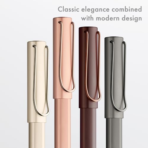 LAMY Lx palladium Rollerball Pen – lightweight pen with transparent, ergonomic grip & line width M - anodized aluminium body –including LAMY M 63 rollerball refill in black ink & metal case