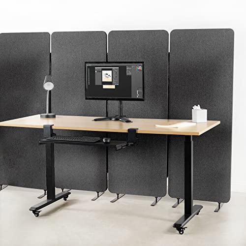 VIVO Dark Gray Freestanding 24 x 66 inch Privacy Panel, PP-1-T024D