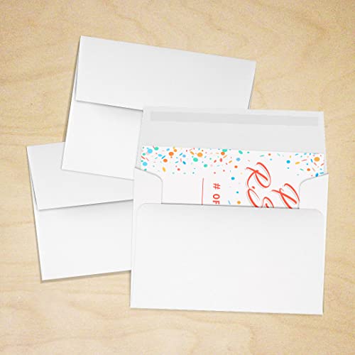 LUXPaper A2 Invitation Envelopes (4 3/8 x 5 3/4) - 70lb. Classic Linen Avon Brilliant White (1000 Qty.) | Perfect for Invitations, Announcements, Sending Cards, RSVP Cards | 4870-70AWLI-1M