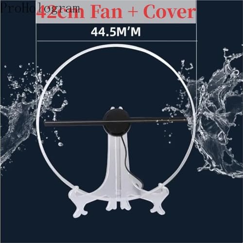42cm Desktop 3D Holographic Projector Fan with Shell WiFi Remote Waterproof and High-Temperature Resistant Advertising Light