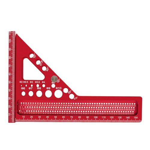Woodworking Triangular Ruler,3D Aluminum Measuring Square Protractor for Tools