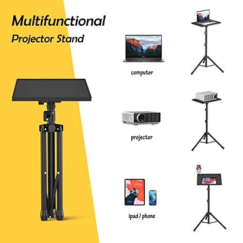 Facilife Projector Stand Tripod - Laptop Tripod Projector Stand Adjustable Height 22 to 47 Inch, Projector Tripod Stand, Tripod for Projector, Projector Stand for Outdoor Movies
