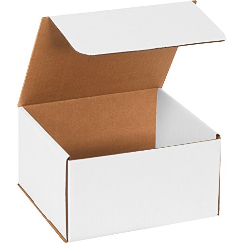 Great Box Supply 9 x 8 x 5" White Corrugated Mailers