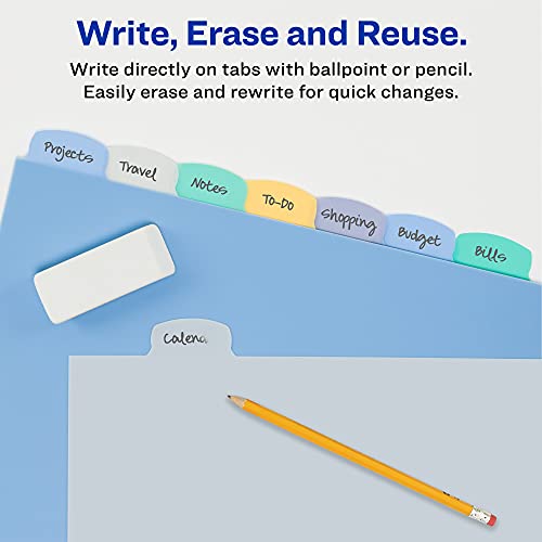 Avery® Big Tab™ Write & Erase Plastic Dividers, 8-Tab, Color, 24 Sets