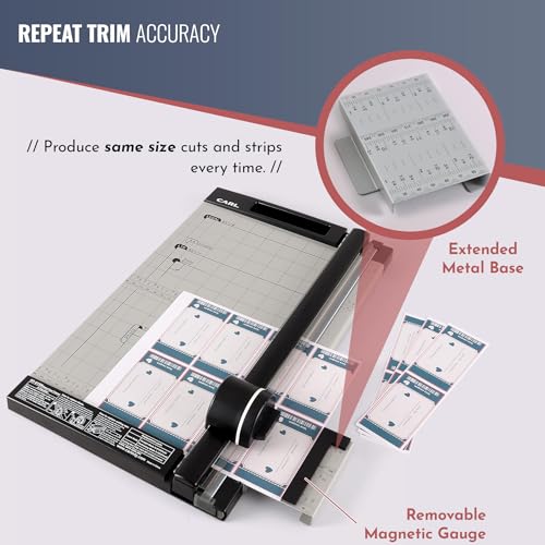 Carl, Professional Rotary Paper Trimmer 15-inch, 15 Sheet Cutting Capacity, Black and Silver