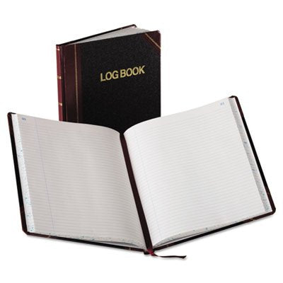 Boorum & Pease G21150R - Log Book, Record Rule, Black/Red Cover, 150 Pages, 10 3/8 x 8 1/8