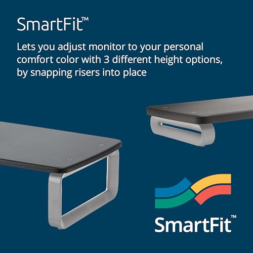 Kensington SmartFit Monitor Stand Plus for up to 24” screens - Gray (K60089)