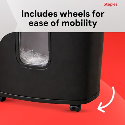 Staples 12-Sheet Micro-Cut Paper Shredder, High-Security, Anti-Jam, Black