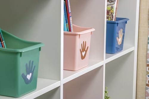 Teacher Created Resources Slate Blue Plastic Book Bin 6-Pack (TCR2088684)