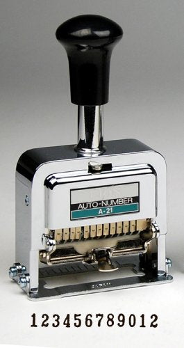 Lion Pro-Line Heavy-Duty Automatic Numbering Machine 12-Wheel, Roman (A-21)