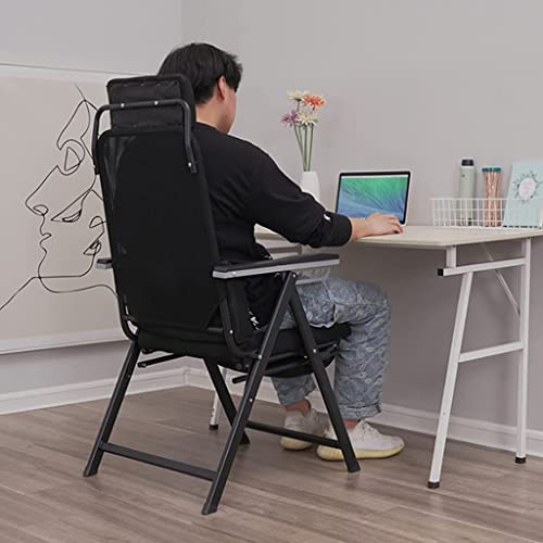 POCHY Flexible Office Chair Ergonomic Office Chair with Armrests Comfortable Desk Chair Reclining Home Managerial Chairs Portable Executive Chairs Cozy