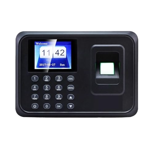 UMJIGF Clocking in Machine, Biometric Fingerprint Time Attendance System Clock Recording Employee Time Clock for Employees Attendance,Office Time Card Machine,