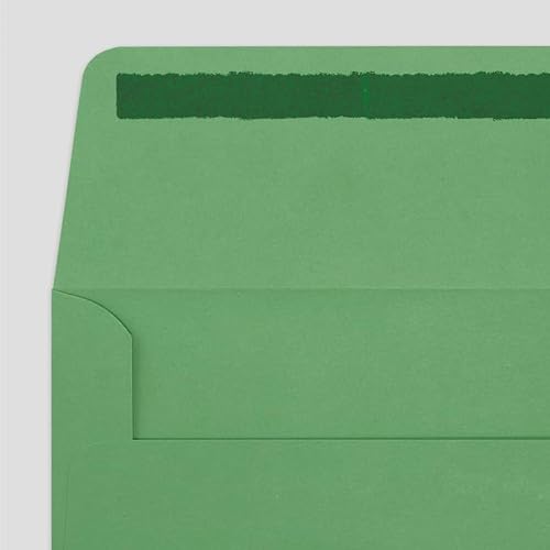 LUXPaper #10 Business Window Envelopes | 4 1/8" x 9 1/2" | Holiday Green | 60lb. Text | 1,000 Qty