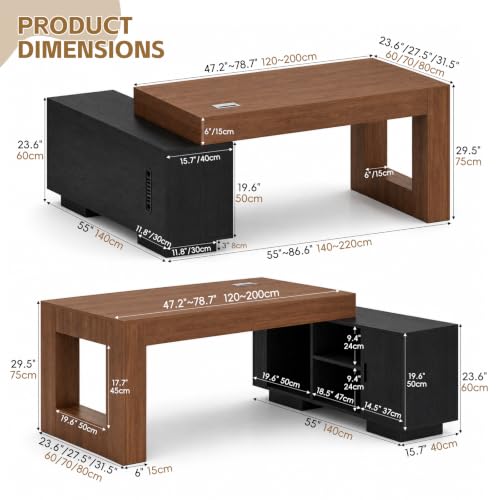 AKFJOSGE L Shaped Executive Desk with Storage Cabinet, Large Computer Desks with File Storage & Cable Management, Modern Wood Office Desk for Home Office, Study Room & Executive Workspace