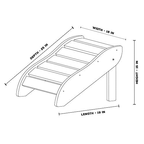 Original Pawley's Island White Essentials Adirondack Footrest, Handcrafted in The Carolinas, Eco-Friendly DURAWOOD, Stainless Steel Hardware & Fit N Finish Design