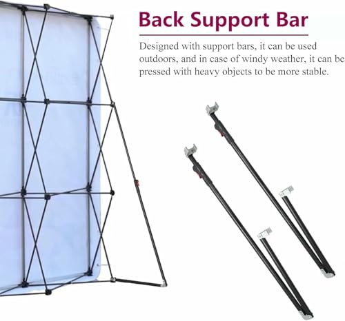 XDRGOOIUY Trade Show Exhibit Display Booth, Portable Event Advertising Poster Stand, Collapsible Pop Up Display Backdrop Frame for Vendor Events