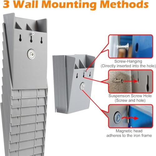 Katzowen Gray Commercial Timesheet Material Card Rack Wall Mount