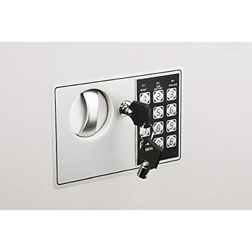 Paragon Safes In Wall Safe with Keypad and 2 Manual Override Keys, White