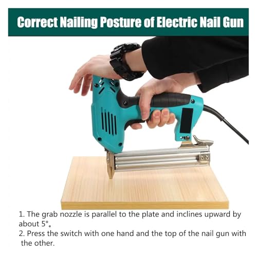 Professional Heavy Duty Stapler 2000W Electric Straight Nail Gun 220V 10-30mm High Power Heavy-Duty Woodworking Tool Electrical Staple Nail Guns