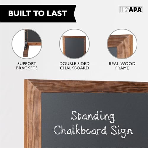 Ilyapa A Frame Chalk Board Easel Sign 42x18 in - Sandwich Signs Outdoor
