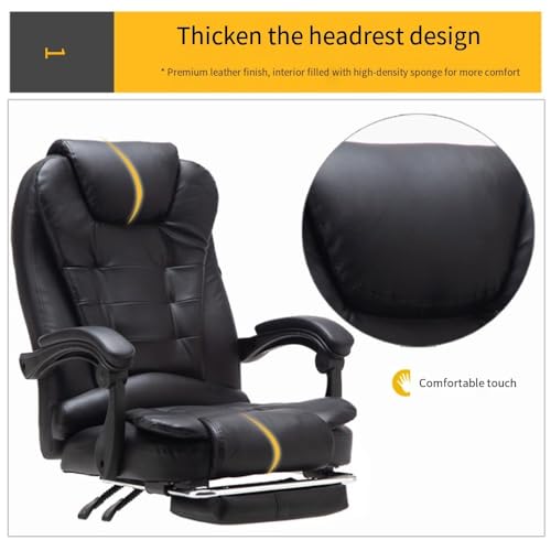 UOPYNE Executive Office Chair, Gaming Chair, Ergonomic Heavy Duty Design with Footrest and Lumbar Support, Large Size Cushion High Back Office Chair, Big and Tall Gaming Computer Chair for Aldult