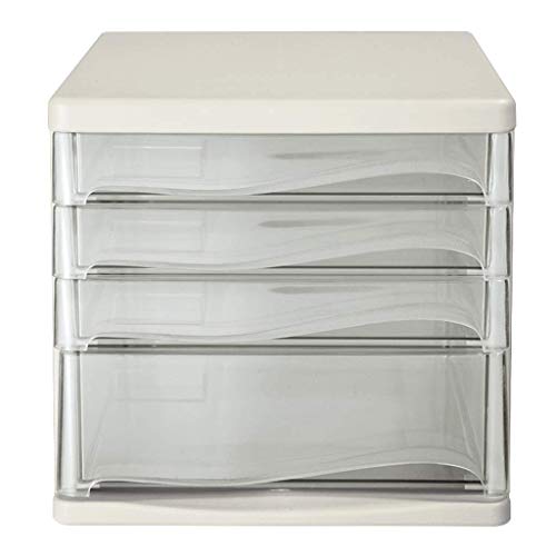 Document Organizer - Half Transparent Vertical File Cabinet 4 Drawer Function Flat