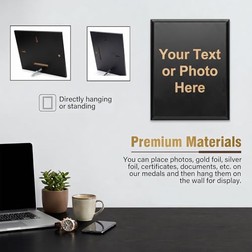 4 Pack 6 x 8 Inch Blank Wood Award Plaques for Personalized Engraving