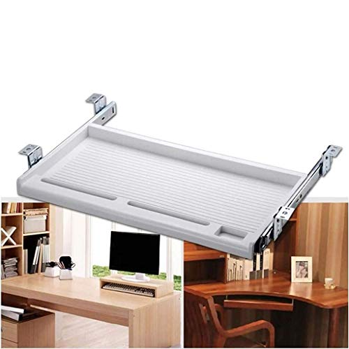 XYWGBMS Keyboard Tray Keyboard Drawer,Drawer Platform Tray Office Supplies Holder Accessories Computer Keyboard Drawer Organizer Under Desk with Adjustable Height Brackets Color