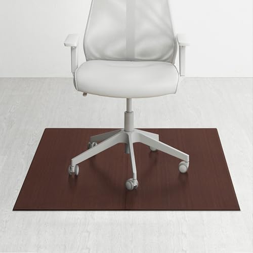 Anji Mountain 48" x 42" Bamboo Office Chair Mat for Carpet & Hardwood Floor
