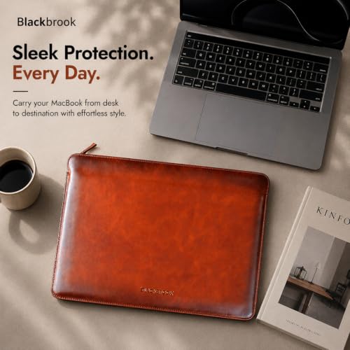 BlackBrook Tyler Leather Sleeve for MacBook Air 13 Inch & Pro 14 Inch