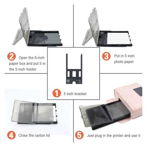 3/5/6 Inch Paper Tray， Compatible with Canon Selphy CP1500 CP1300 CP1200 CP910 CP900 Photo Printer Cassette, Card Size Holder(100x148mm)