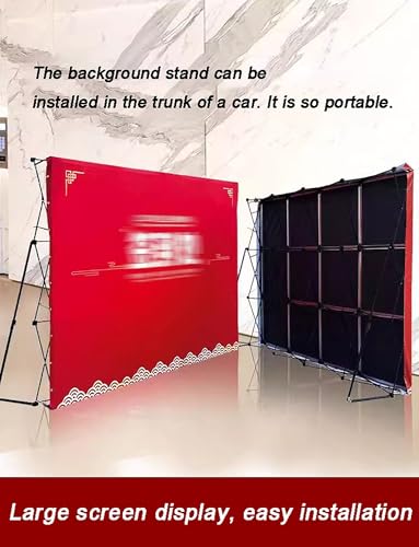 YDBMY Customizable Portable Tension Fabric Display Backdrop with Collapsible Frame, Banner Stand for Trade Show, Exhibition, Booth, Conference, Weddings, Party(230x455cm/7.5x15ft)