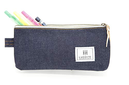 Luddite LDD-GPN-100 Gusset Pencil Case, Okayama Denim