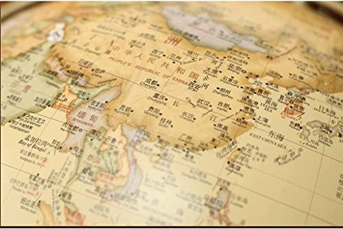 POCHY Practical Globe Metal Bracket Educational Globe Raised Relief Geographic Globes Creativity World Globe for Home Office Shelf Desktop Display Beautifully Decor