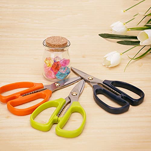 Craft Scissors Sturdy Sharp Scissors, for Office Home Household Sewing Fabric School Supplies,Size: 175 * 88mm (Color : Orange) (Yellow)