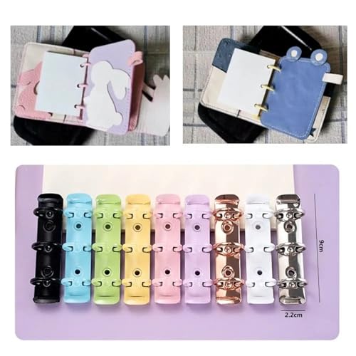 Ring Binder Mechanism Pack of 16 Rings for A8 Paper Diary Multicolor