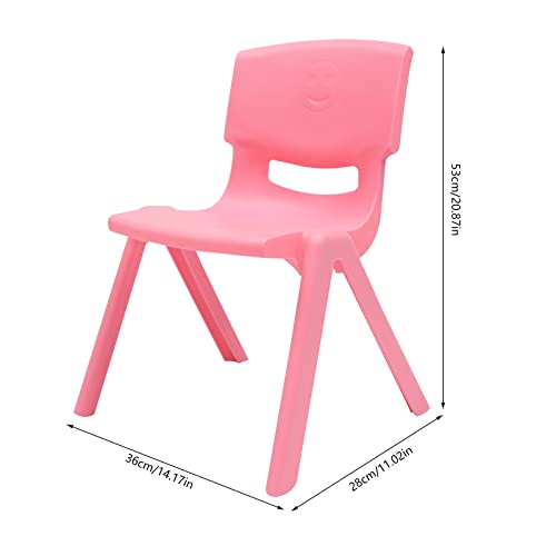 KEJUOAY 6PCS Colorful School Stackable School Chairs, 220lbs Kids Flexible Seating, Stackable School Chairs w/Whimsical Print & Ventilation Hole for Home Preschool & Daycare Centers