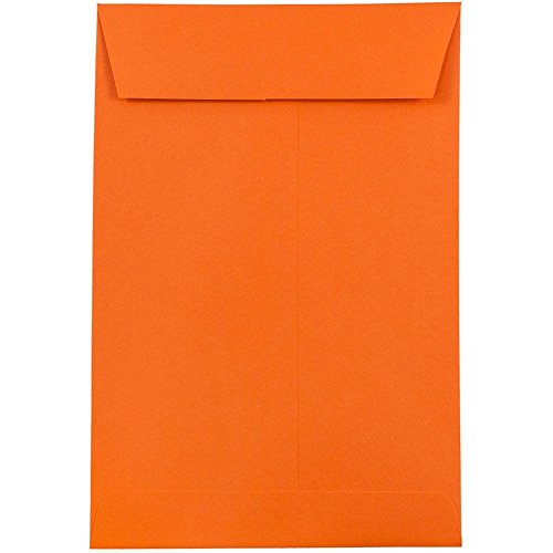 JAM PAPER 6 x 9 Open End Catalog Colored Envelopes - Orange Recycled - 250/Pack