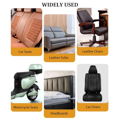 Fabric Adhesives Self-Adhesive Perforated Leather Repair Patch, Lychee-Textured Leather Repair Kit for Sofa, Car Seat, and Office Chair(Black,39.37x47.25in)