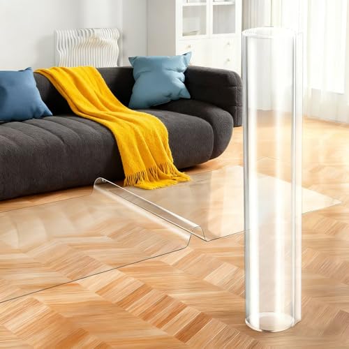 LJTGFHP Office Chair Mat for Hardwood Floor, 46x67 in Desk Computer Chair Mat for Hard Wood, Large Hard Floor Protector Rolling Chair Mat, PVC Mat Desk Rug for Office and Clear 2.5mm