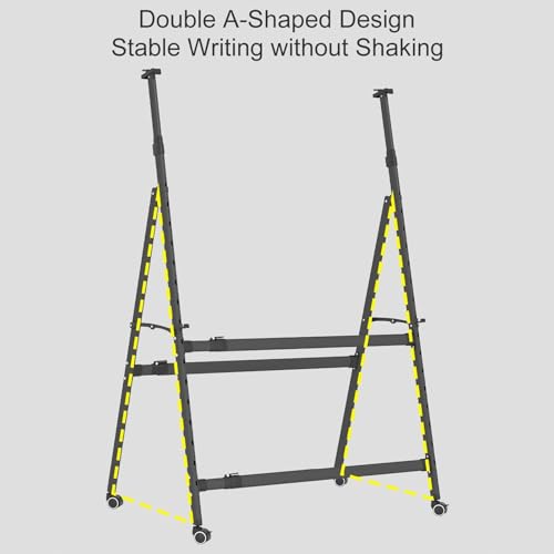 Dry Erase Board Double Sided, Rolling Whiteboard Foldable, Magnetic White Board with Stand, Height Adjustable(Green,60x90cm/24x35in)