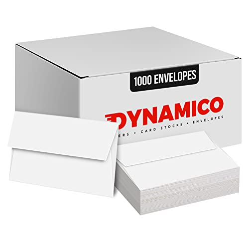White A7 Envelopes – Perfect for 5 x 7 Greeting Cards, Wedding Invitations, Postcards, Photos | Gummed Square Flap | Bulk Pack of 1000 Envelopes | 5 1/4" x 7 1/4"