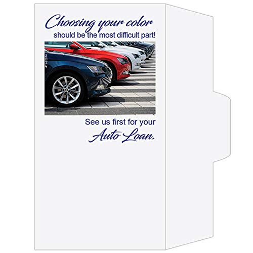 Drive Up Envelopes Choosing Your Color Auto Loan 500 Count Bank Money Envelopes for Cash and Documents