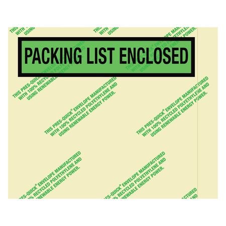 Packing List Type General Purpose,Packing List Envelope, Opening Location Side Loading,2041005886
