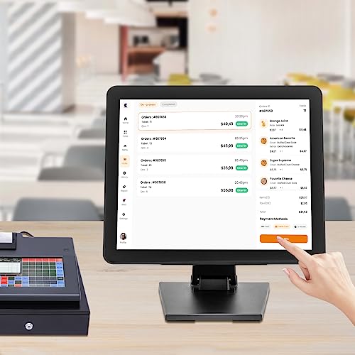 17in Electronic Cash Register,Touch Screen Cash Registers, POS System Machine with Networkable System,Win7 8 10, Android, Raspberry Pi, Linux (17IN)