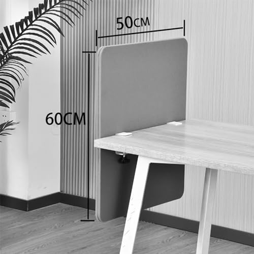 ZBSAVFM Acoustic Desk Dividers - Soundproof Privacy Panels Noise-Reducing Cubicle Partitions 50x60cm Gray 2-Pack for Home Office and Workspaces