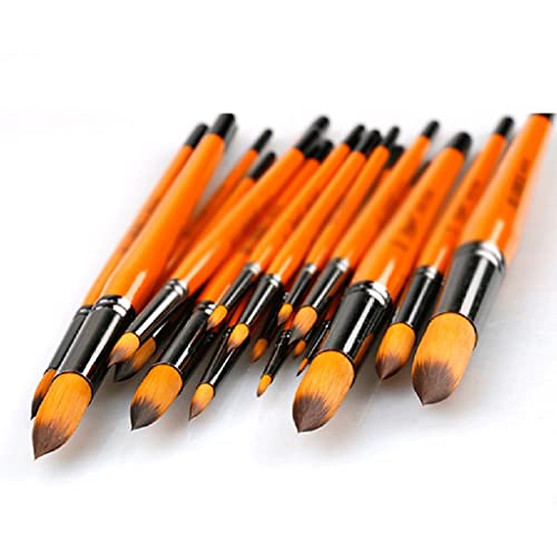 UOHLCX HBJWOV Nylon Bristle Paintbrush Set Round Tip Watercolor Brushes Oil Painting Brushes